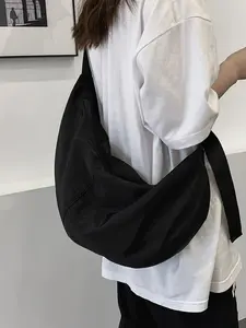 Women's Crossbody Bag, Dumpling Shape Shoulder Bag, Casual Single-Shoulder Backpack, College Student Daily Use, Unisex Handbag