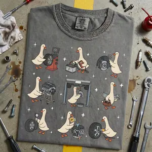 Mechanic Silly Goose Shirt - Funny Auto Technician Gift, Dad Mechanic Tee Comfort Colors, Blue Collar Humor, Fathers Day Garage Shirt