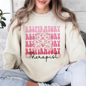 Respiratory Therapist Cotton Crewneck Respiratory Valentine Graphic T-shirt Respiratory Therapy Gift Respiratory Shirt Lung Disease Awareness Gift