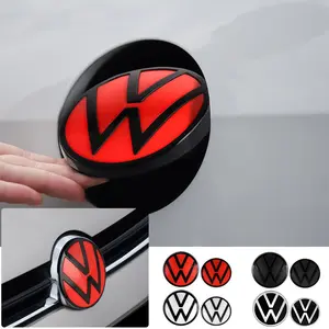 1/2Pcs New Car Front Radiator Grille Logo Replace Type Rear Trunk Lid Covers Accessories For Volkswagen Golf 7 MK7 2014 2015 2016 2017 Golf 7.5 MK7.5 2018 2019 2020 Auto Decoration Sticker