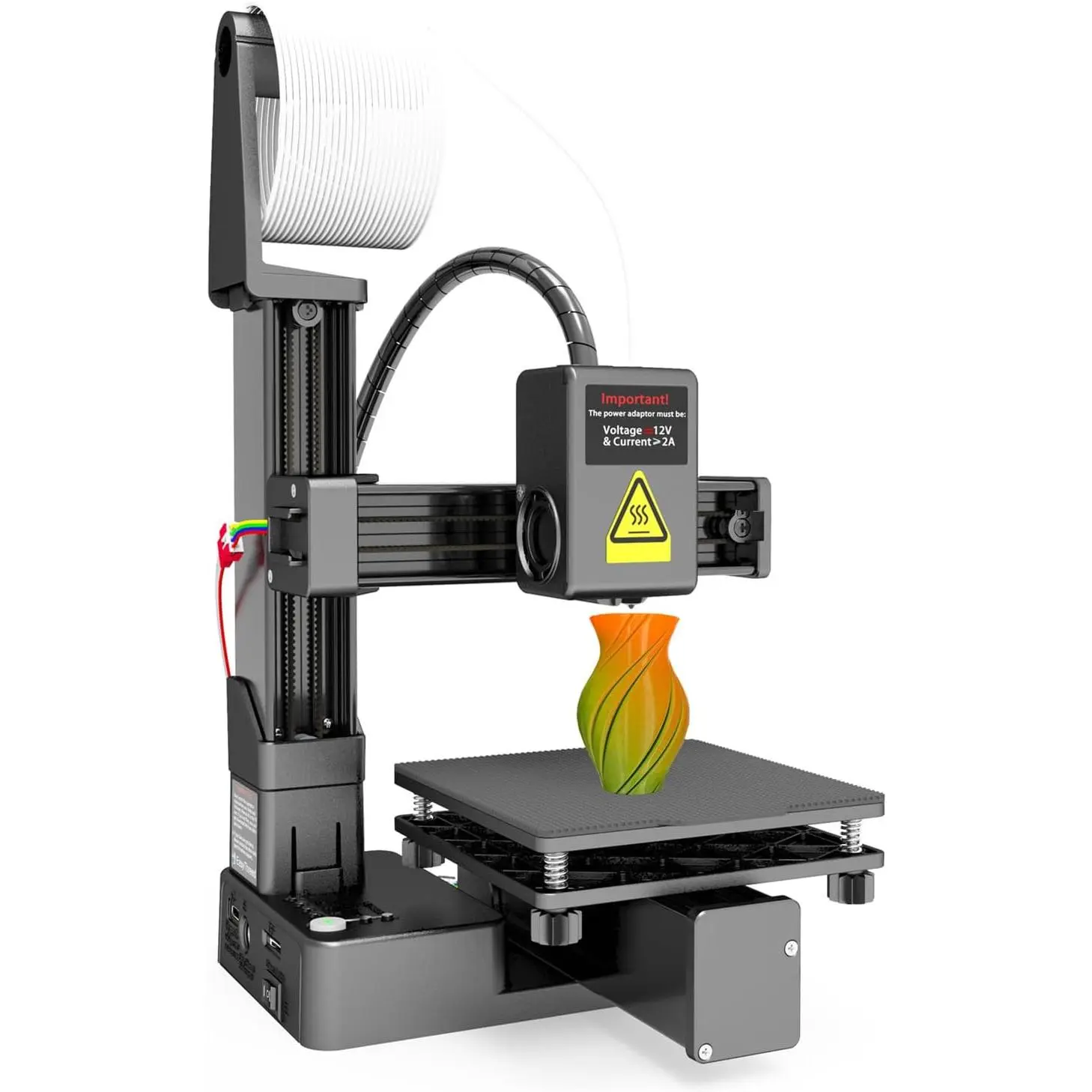 Portable 3D Printer for Beginners - Compact FDM Printing Machine with Removable Magnetic Build Plate, 0.4mm Nozzle, 100x100x100mm Volume, PLA & TPU Compatibility for Home, STEM, and Hobbyists Filament Not included