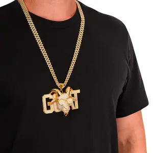 Blinged Out GOAT (Greatest of All Time) Pendant