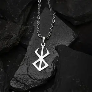 Animal Berserker Cuts Sword Necklace Stainless steel Logo Necklace Guts Sword Logo Pendants Unisex Jewelry costume Necklace Halloween Gift