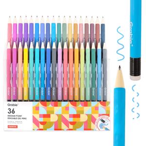 Grabie Erasable Gel Pen Set Medium Point Pens with Eraser for Everyday Use & Educational Purposes, for planner, students, teachers, nurses and artists, magical pen, DealsForYouDays
