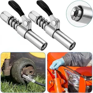 Grease Gun Coupler Grease Gun Fittings Quick Lock And Release Lube Heavy Grease Gun Nozzle Tips Coupler Compatible with Grease Guns