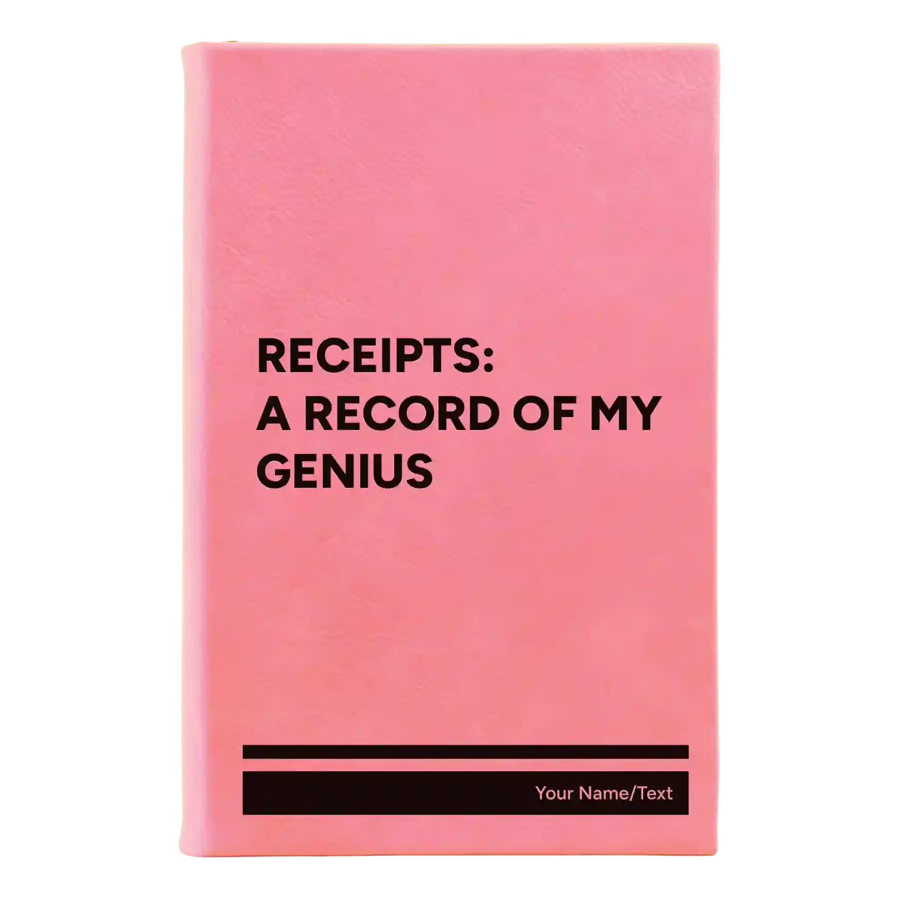 Personalized My Genius Leatherette Journal (small) | Pink
