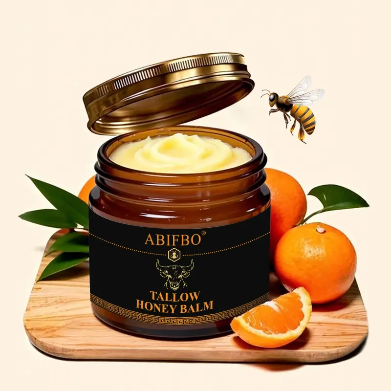 Grass-Fed Beef Tallow Balm with Raw Honey, Deep Moisturizer for Dry Sensitive Skin, Nourishing Face & Body Balm, Natural Clean Skincare for Soft Smooth Skin