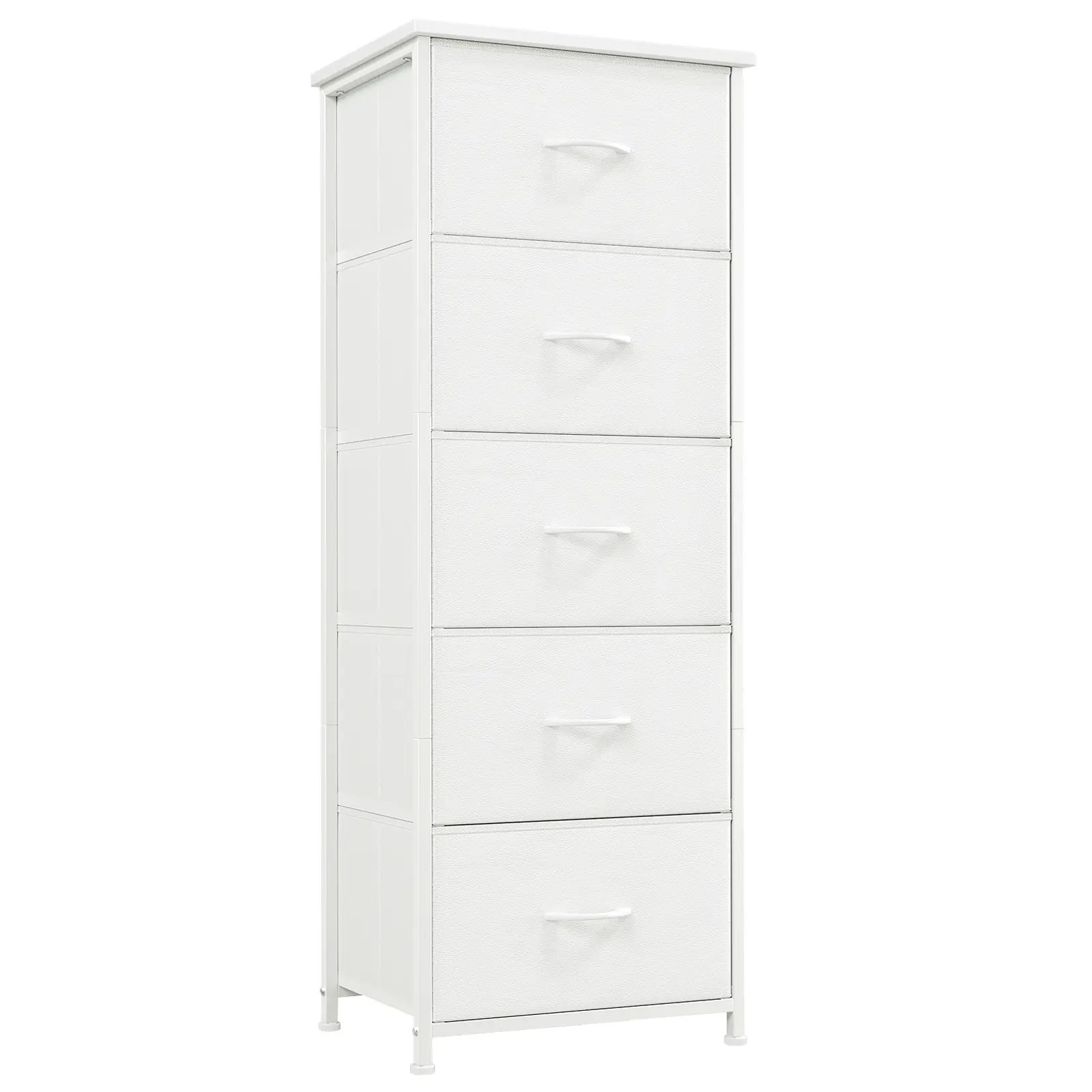 Somdot Fabric 5-Drawer Dresser with Steel Frame & Wooden Top, Large-Capacity Storage Furniture - Modern Cabinet for Bedroom Items, Living Room Decor, Room Decor, Apartment Furniture Organization