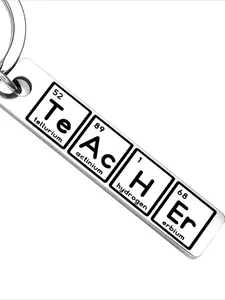 "Teacher" Stainless Steel Keychain - Creative Gift for Teachers