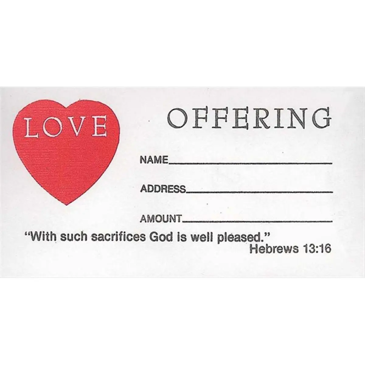 212 MAIN Broadman Holman Love Offering Paper Envelopes - Printed Script Hebrews Quote, Religious Theme Home Decor Accessory, Letter Scrapbook Supply