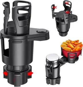 Multi-functional Car Cup Holder Extender, Expanding Large Cup Holder Adapter with Adjustable Base Stable Car Accessories Vehicles Drink Extender for 2.87 to 5.9 Cup/Bottle