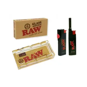 Raw glass ashtrays pack design 3 inch x 6 inch 1LB+ phoenix  + extendo