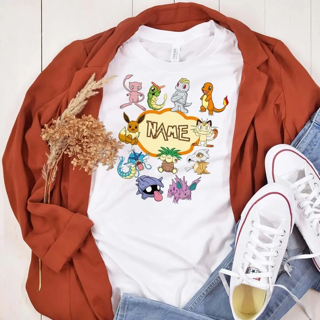 Pikachu T-Shirt, Family Vacation, Gift, Unisex Shirt, Birthday, Personalized Tee