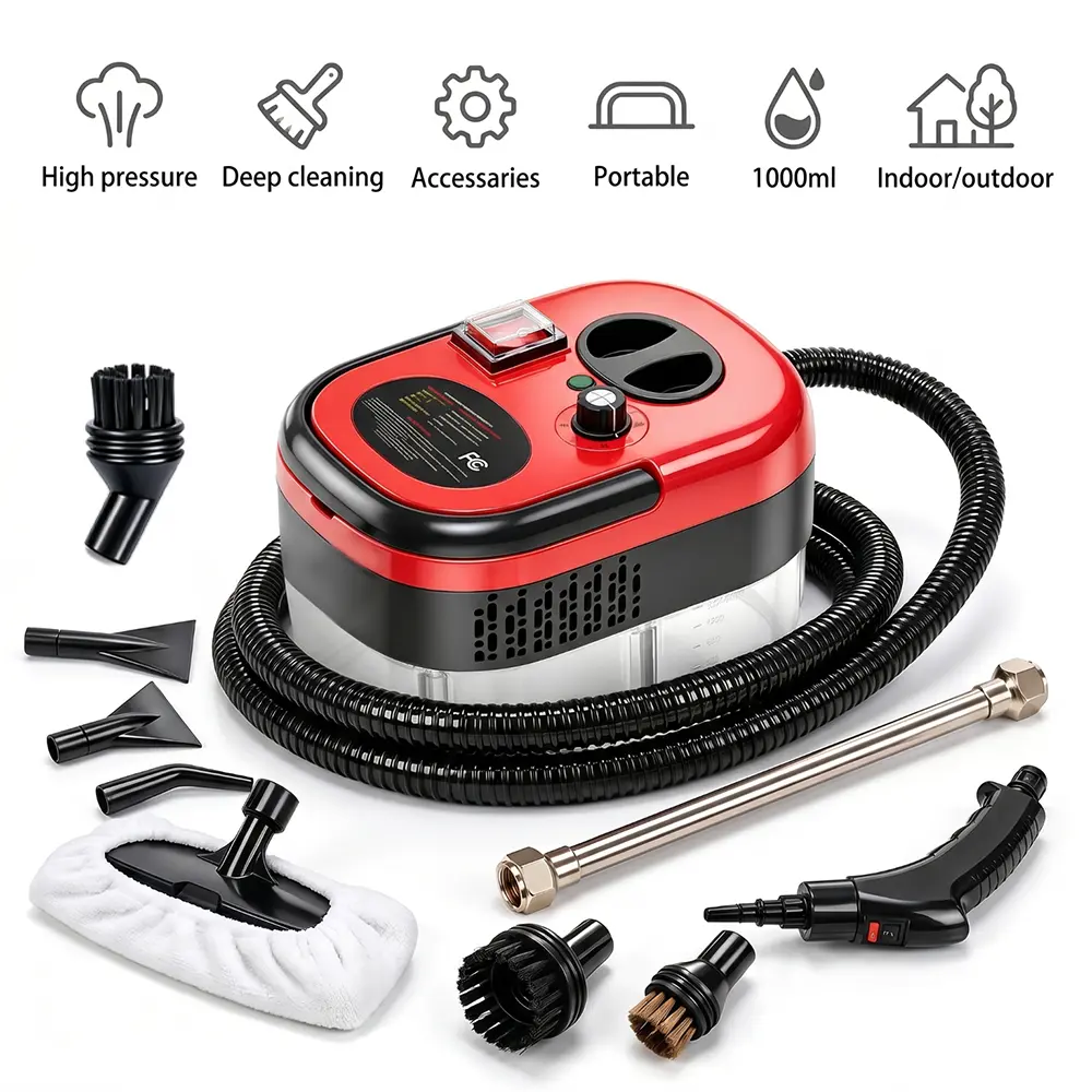 【Summerfinds】2500W Portable Steamer High-Temperature Multi-Purpose Steamer for Home for Tile Grease Dirt Grout Car Detailing,steam cleaner for house