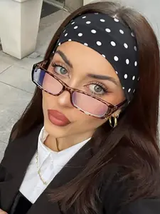 Vintage Polka Dot Headband, Wide Elastic Hair Band, Fashion Street Style Sweat Absorbing Accessory, Women's Trendy Hair Decor, Sweat Wicking Headband