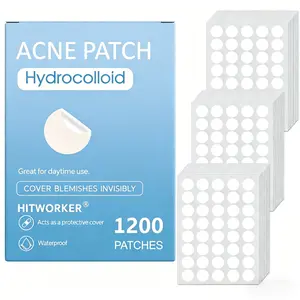1200pcs Hydrocolloid Acne Pimple Patches, Invisible Daily Facial Blemish Cover Stickers, Waterproof Breathable Protective Acne Spot Treatment Patches for Daytime Skin Care