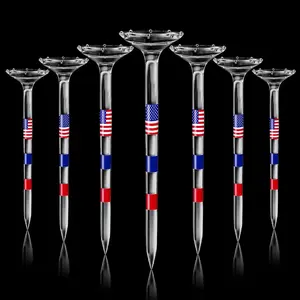 Golf Tees Plastic 3 1/4" Pack of 50/80 Unbreakable Tees with Big Cup & 8 Prongs, Reduces Friction & Side Spin, Multiple Colors Long Golf Tees Bulk