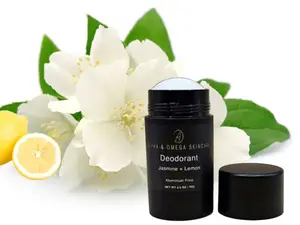 Jasmine & Lemon deodorant Scented with Coconut Oil, Aluminum-Free, Baking Soda Free, Vegan Body Care - Aroma