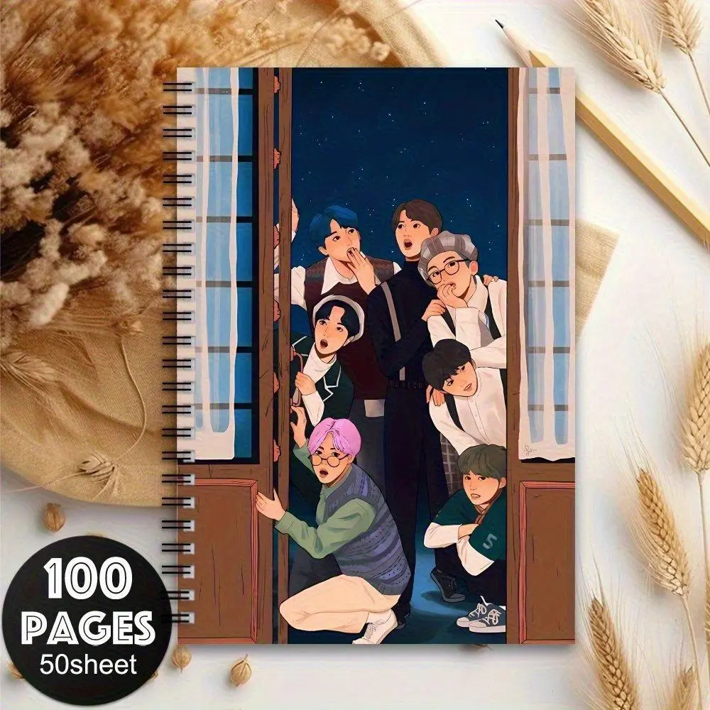 K-pop Boy Group Style Notepad, 1 Count Exquisite Print Pattern Notepad, Ideal for Personal Planning and Life Record, Perfect for Gifting
