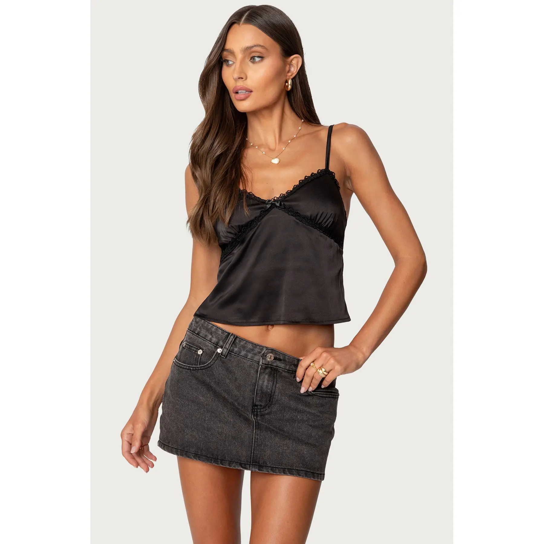 Imani Satin Effect Tank Top