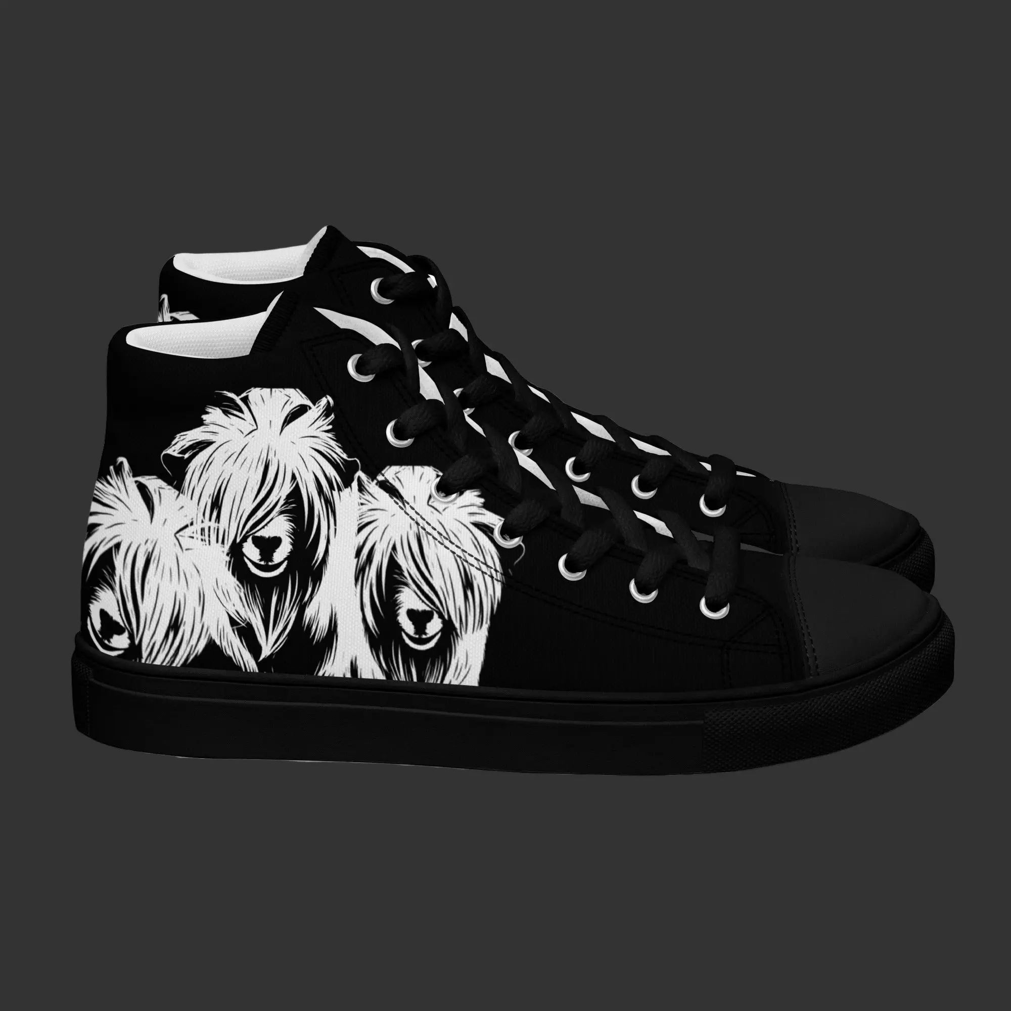 Silky Goats Women’s high top canvas shoes