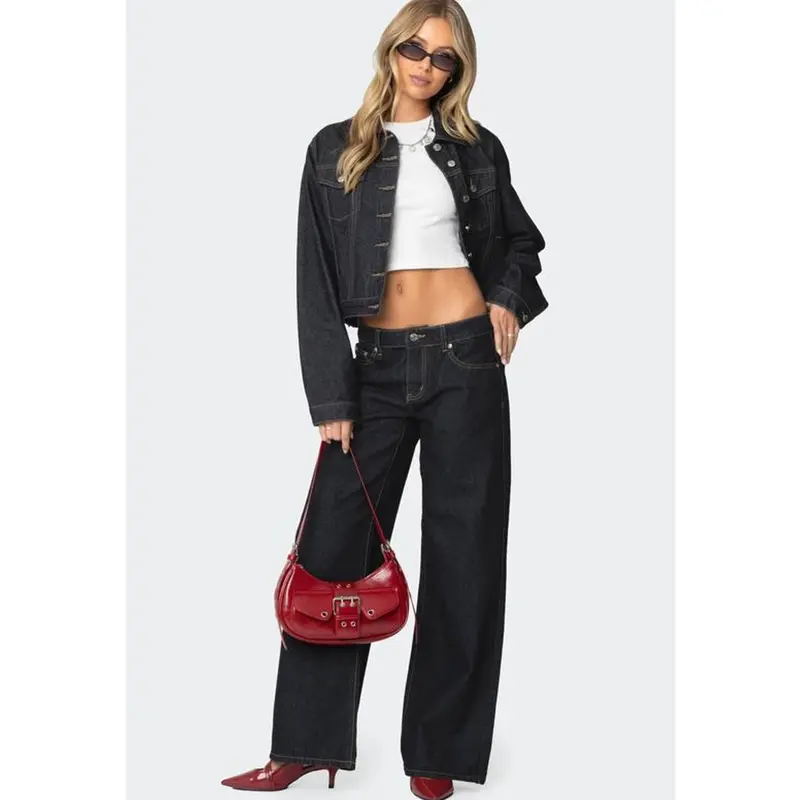 EDIKTED Raelynn Washed Low Rise Baggy Jeans