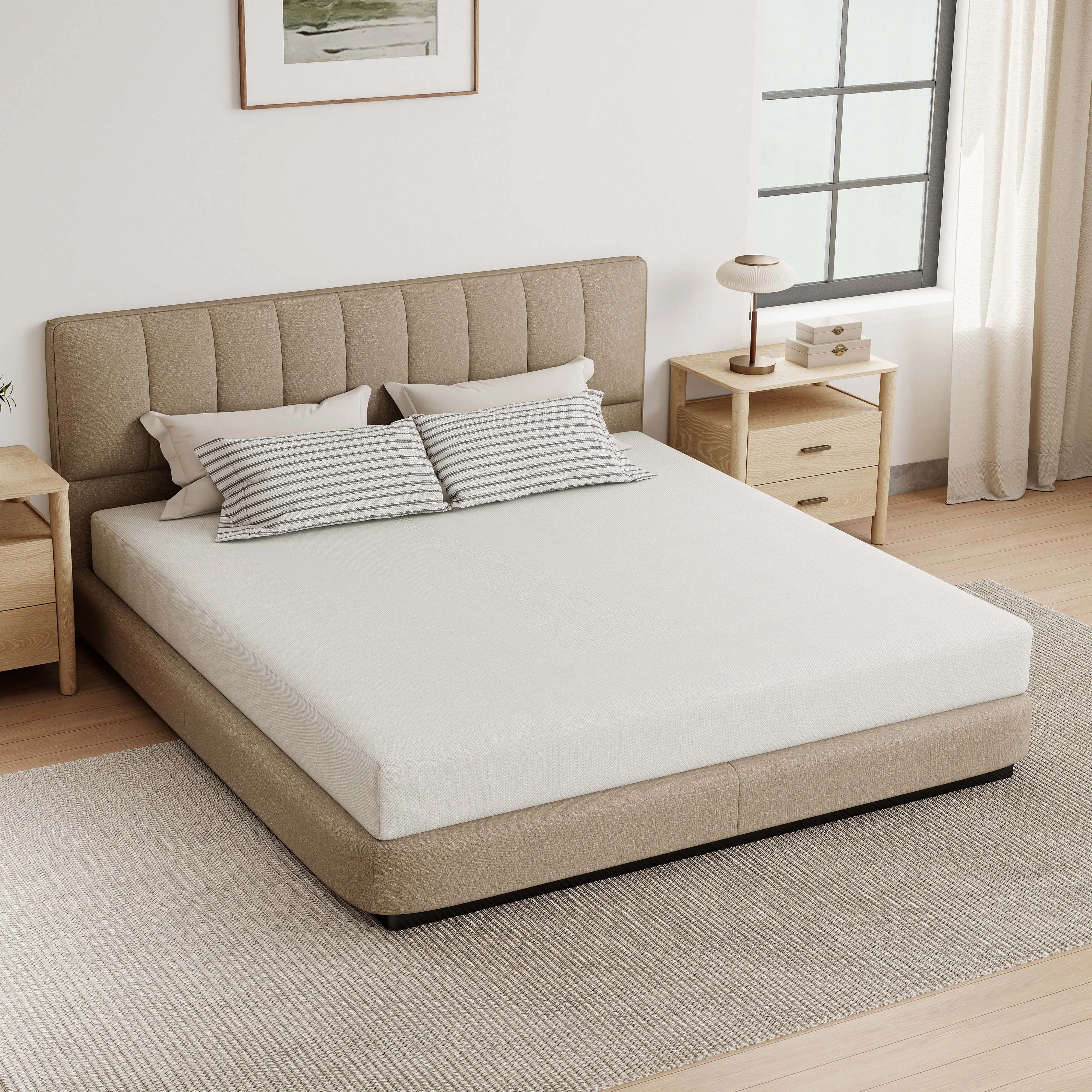 【summergarden】6 Inch Premium High Density Foam Sponge Mattress Foldable Portable Anti Slip No Collapse Cloud Sleep Mattress Twin Full Queen King Size for Indoor Outdoor Small Space, Breathable Bed Mattress, Soft Mattress