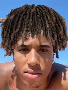 6 Inch Short Curly Dreadlock Hair Toppers for Men, Fluffy Braided Hairpieces, Clip in Wiglets, Synthetic Fuller Hair Toupee, Curly Faux Locs