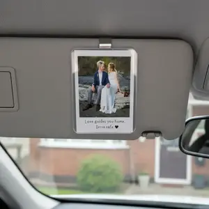 Acrylic Car Sun Visor Photo Holder, Durable Automotive Accessory for Storing Photos, Easy Installation, Perfect for Road Trips & Daily Use, Car Accessories