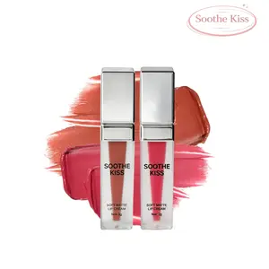 SOOTHE KISS Smooth Color Lipstick Duo, Soft Matte Lip Gloss, Moisturizing, Lightweight, Long Lasting, 2-in-1 Lip & Cheek Tint, Smooth Texture Lip Makeup, Summer Daily Lip Gloss Colour