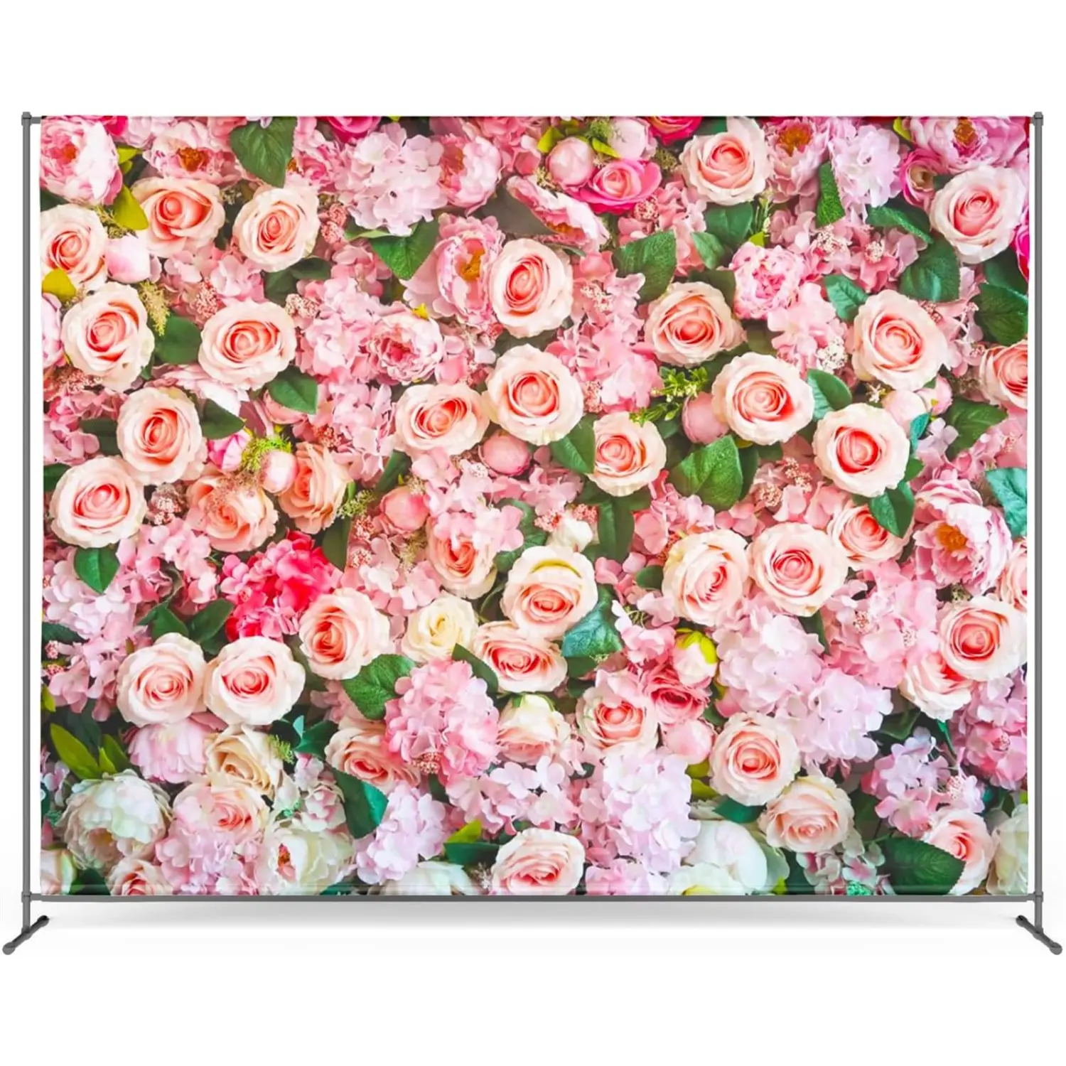 Zink Roses Photo Backdrop. Wrinkle-Free Photo Studio Backdrop for Weddings, Valentine's Day, & More