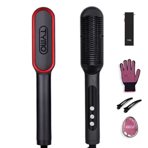【Live Only】TYMO RING PLUS Ionic 2-in-1 Hair Straightener & Hairstyle Brush with Anti-Scald Shell and LED Display for All Hair Types