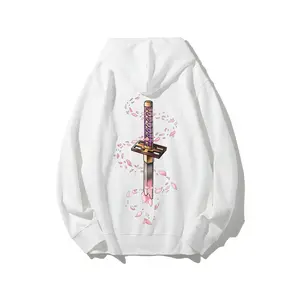 Unisex Bleach Byakuya Kuchiki Senbonzakura Cotton Hoodie, Heavyweight Pullover, Eco-friendly Casual Daily Wear Menswear Sweater