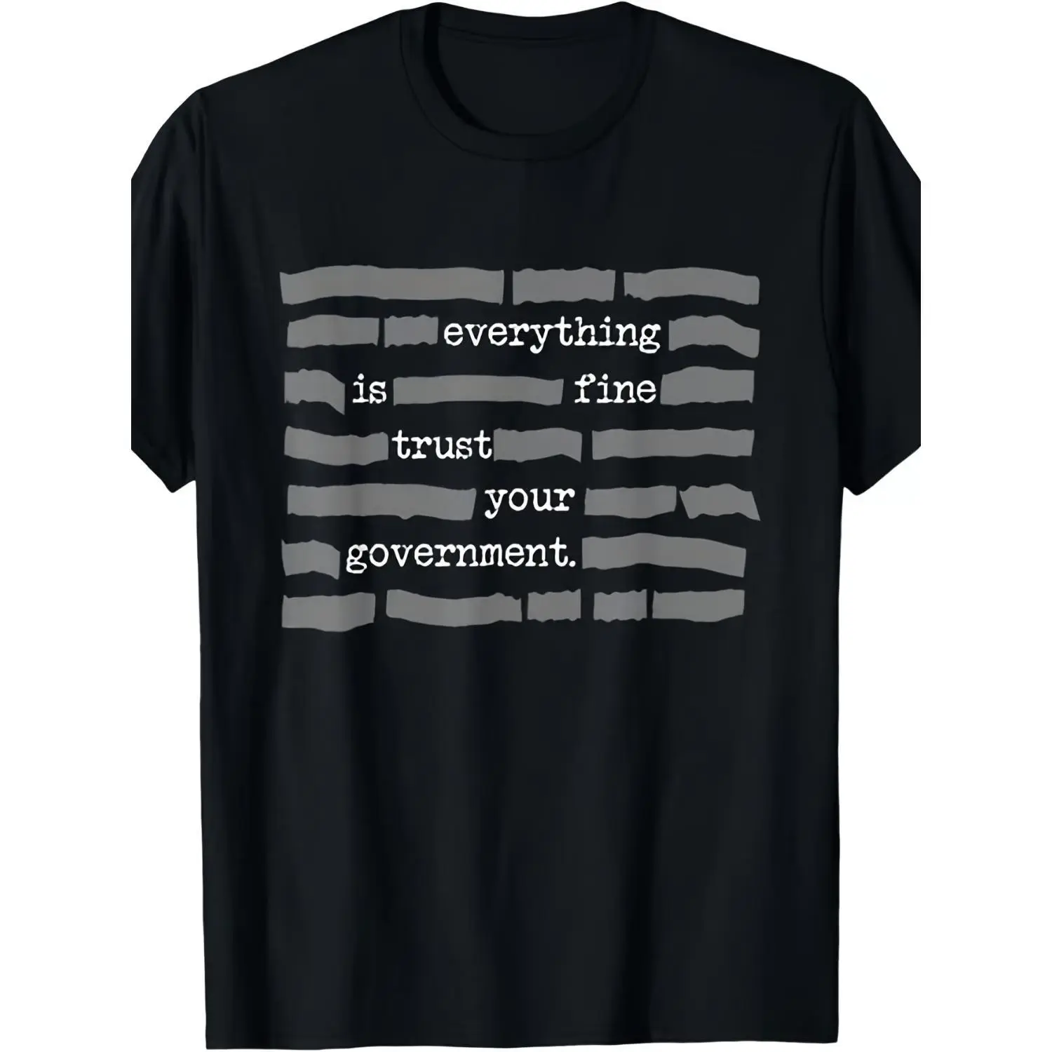 Exclusive Retro Unisex Cotton T Shirt Featuring Sarcastic Government Propaganda Design and Conspiracy Message