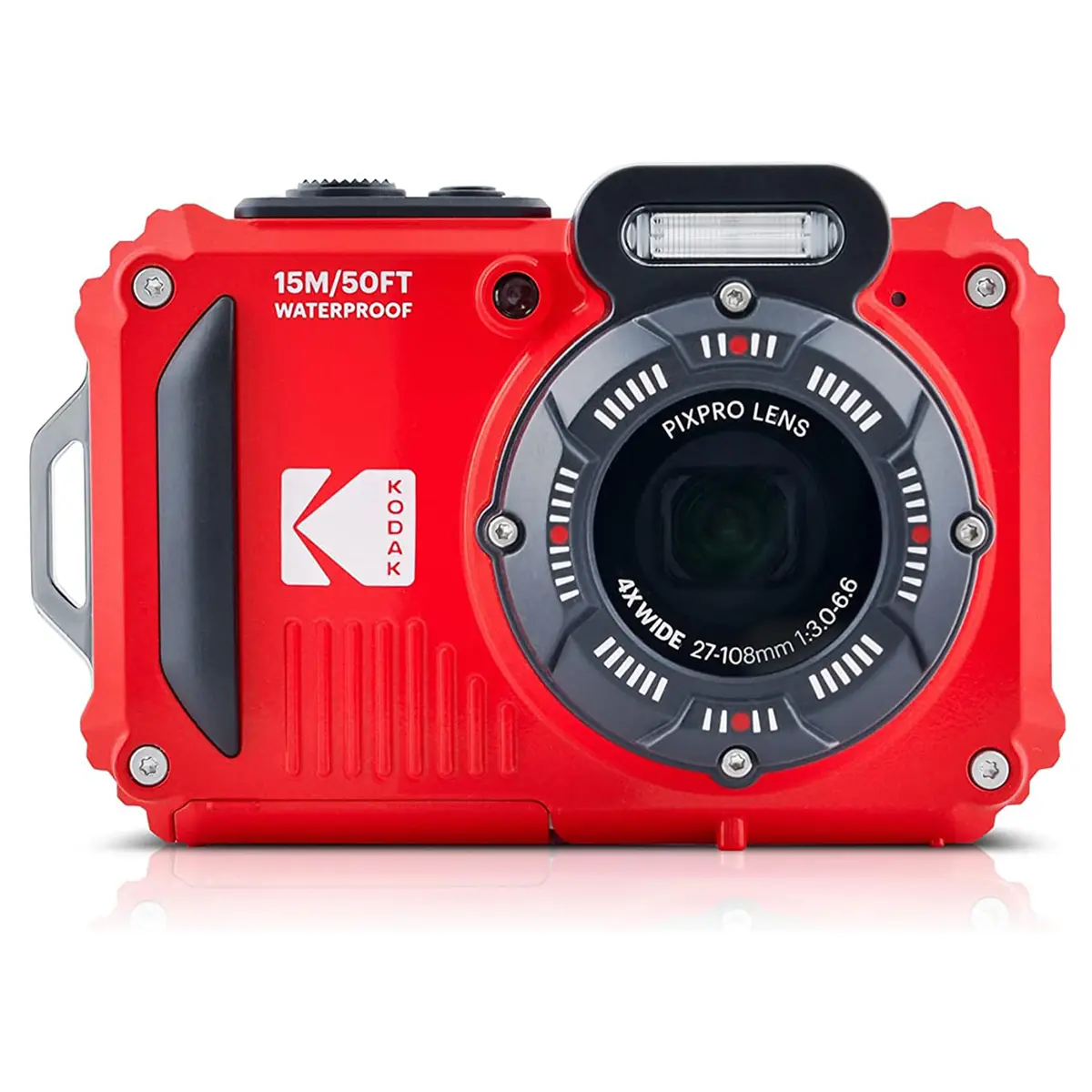 Kodak PIXPRO WPZ2 16MP Full HD Waterproof Rugged Digital Camera, Red