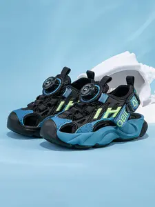 HOBIBEAR Children's Sandals Summer Boys' Baotou Sandals Lightweight Sports Button Shoes Girls' Beach Shoes