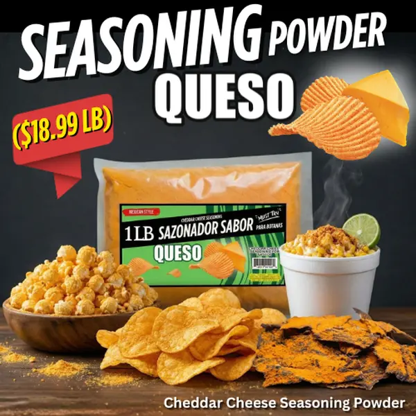 Cheddar Cheese Seasoning – Bold Flavor for Popcorn , Chips, Elotes & Snacks (1 LB)