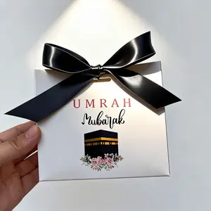 5pcs umrah mubarak boxes Elegant Gift Box Muslim Islamic Ramadan Kareem Iftar eid al-Fitr decoration hajj Congratulation gift keepsake present