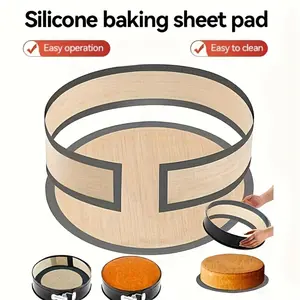 Silicone Baking Mat Non Toxic Bakeware Suitable for Cookie, Macaron, Bread Sheets - Non-Stick Tray with Springform Pan Protector, Easy for Pastry, Pastries, for & Commercial Use, Resistant Dish