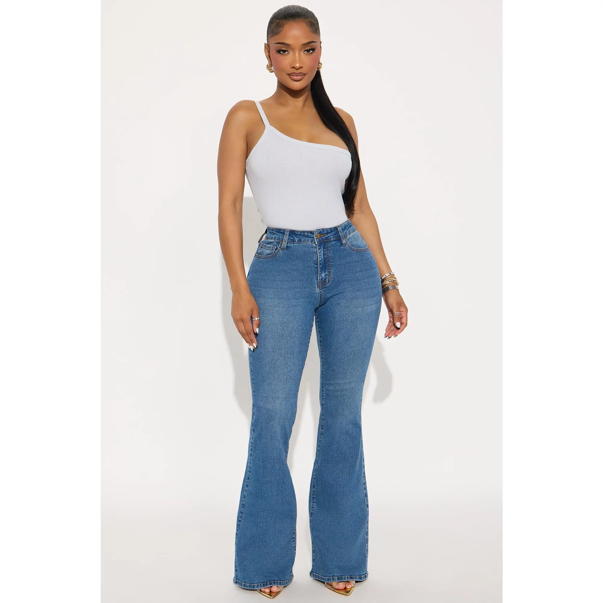 la brea lace up flare jeans fashion nova curve - TikTok Shop