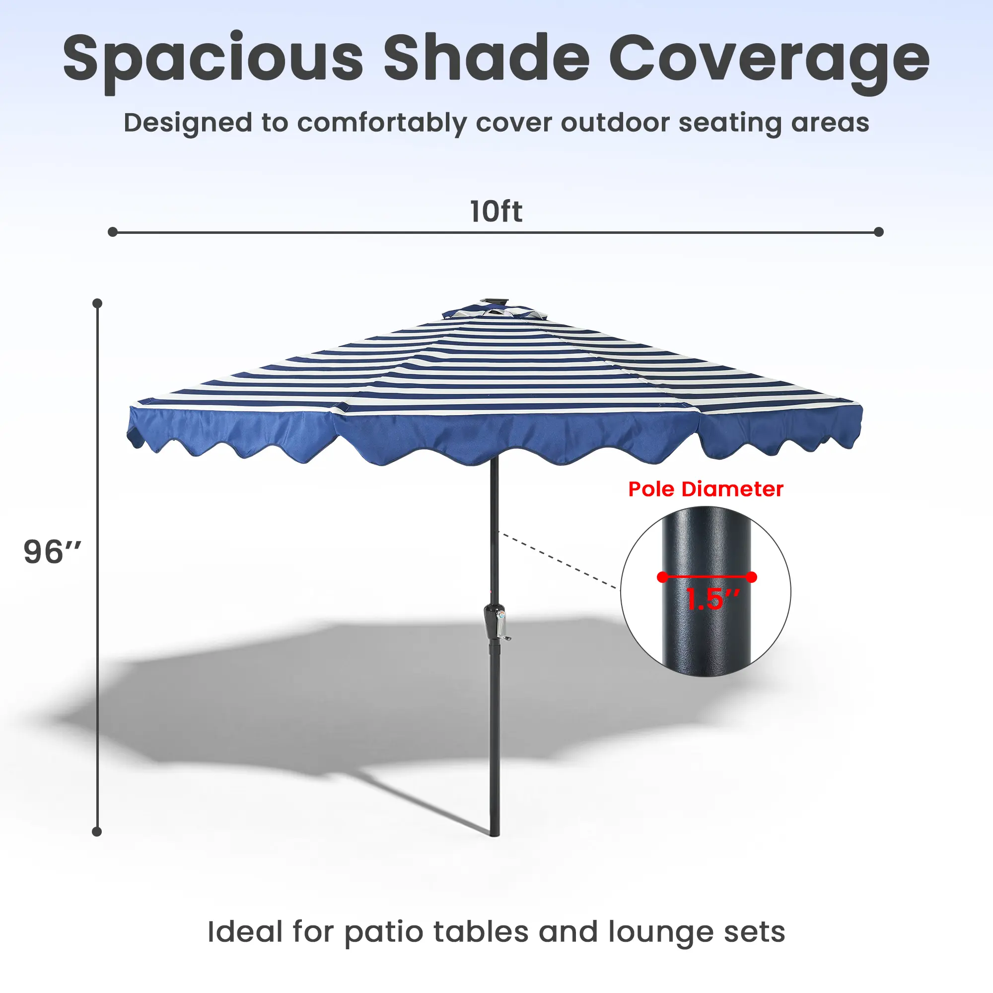 10Ft Stripe Dark Blue