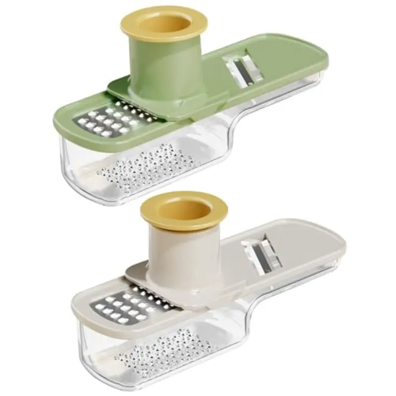 3-In-1 Ginger Garlic Grinder, Manual Garlic Mincer & Slicer, Easy to Use & Clean, Multifunctional Kitchen Tool, Kitchen Utensils, Kitchen Gadget, Cooking Accessories for Home, Restaurant, Camping & Picnic