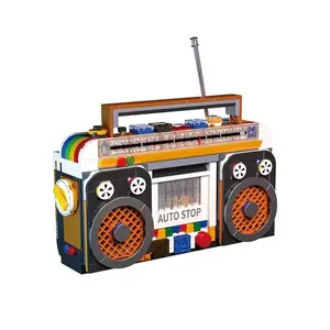Radio Model Building Blocks, 554pcs/box Retro Small Home Appliances Building Blocks, Creative Building Blocks Decoration, Gift for Friends & Family, Building Blocks Set Model Kit