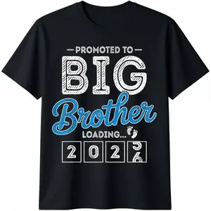 Men's pregnancy announcement for a new big brother in 2026 Graphic T-Shirt - Short Sleeve Crew Neck Regular Fit Casual Wear | Soft & Breathable Fabric, Durable Print, Everyday Comfort, Machine Washable