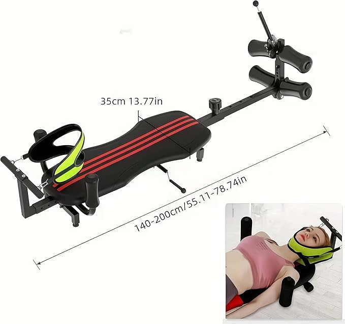 UMAY Adjustable Lumbar Stretching Chair Full Body Multi-Angle Stretch Machine (330 lb weight capacity) — Heavy-duty full-body stretching  equipment featuring multi-angle adjustment and a cushioned seat, suitable for home fitness and daily stretching.