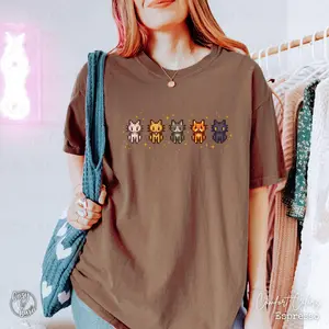 Stardew Cats Premium Tee, Comfort Colors Stardew Valley Pixel Art T-Shirt, Star Dew Videogame Gift, Kitty Pixelated Design TShirt Kawaii Top
