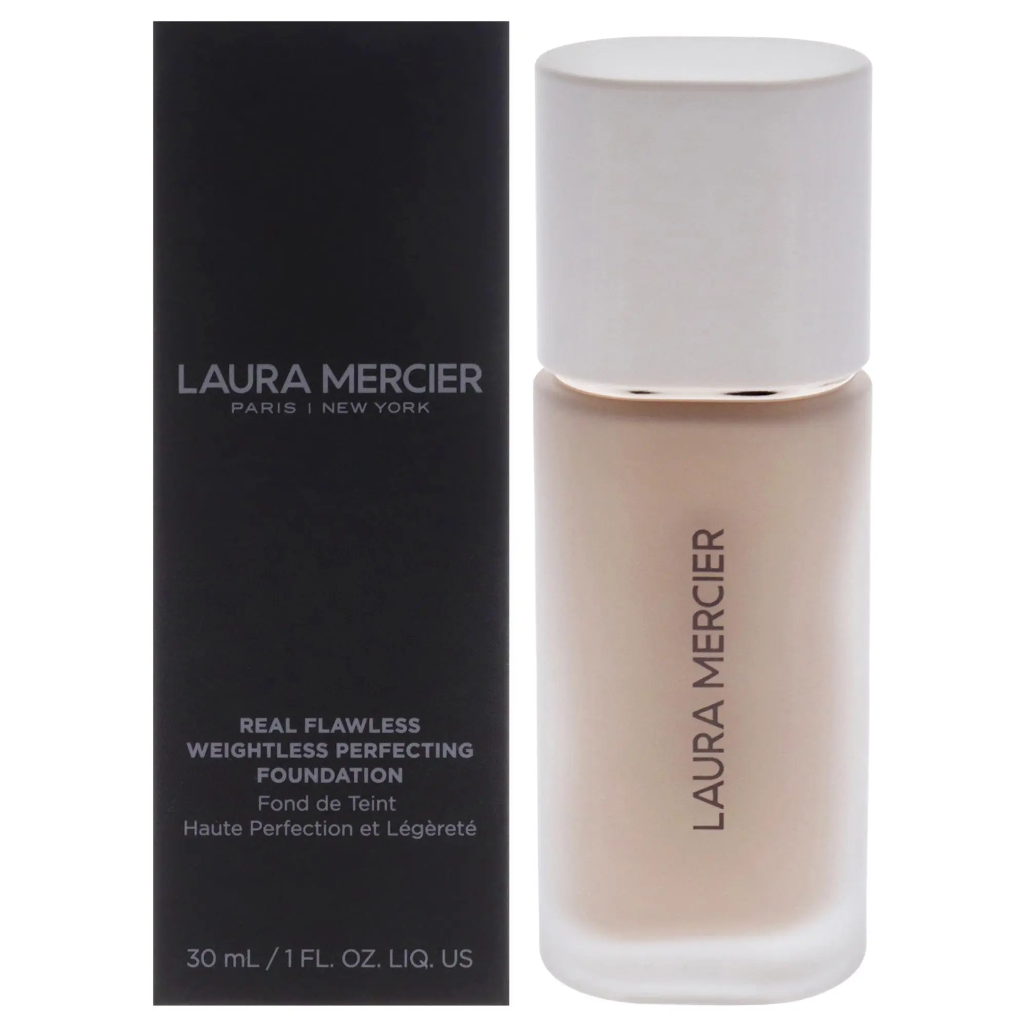 Laura Mercier Real Flawless Weightless Perfecting Foundation - Women's 2C2 Soft Sand Makeup, Face Makeup with Natural Look & Flawless Finish, 1 oz Single Bottle, Cosmetic