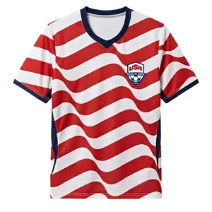 Unisex USA Pride Soccer Jersey - Red White and Blue Inspired Design, Quick-Dry Moisture-Wicking Crew Tee, Quality Alternative, Small Business Support, Versatile Menswear Top, Soccer Jerseys