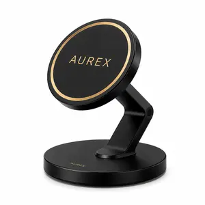 Aurex OrbitGrip Aluminium Magnetic Mobile Phone Holder - Adjustable, Secure, Stylish Mount Stand for Cellphones & Mobile Device Accessories