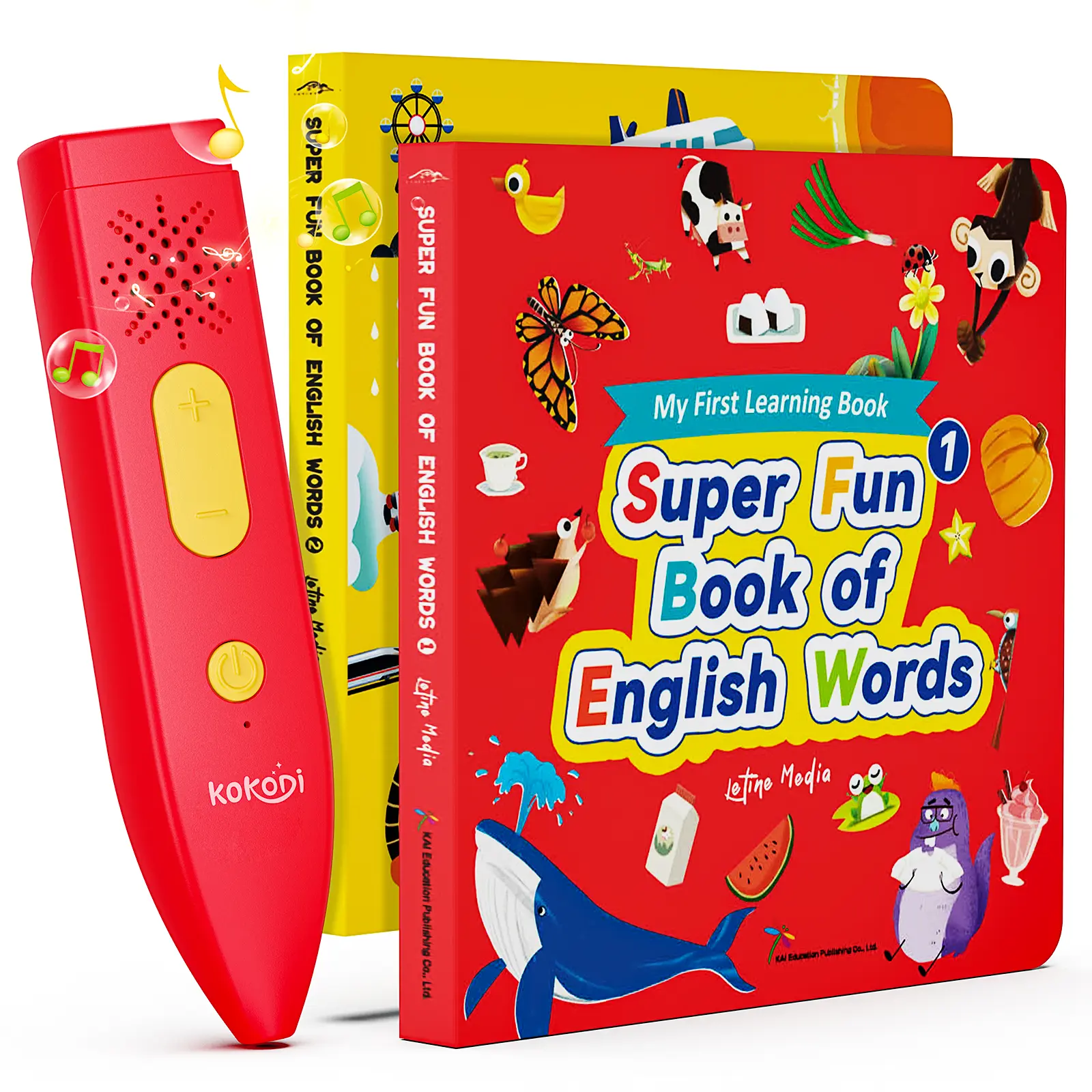 KOKODI Talking Pen Toy - BPA-Free ABS Educational Language Toy with Interactive Book Set, Sound Effects, Recording Capability, Puzzle Games, Early Literacy Support, Sports & Nature Play for Kids, Birthday Gift